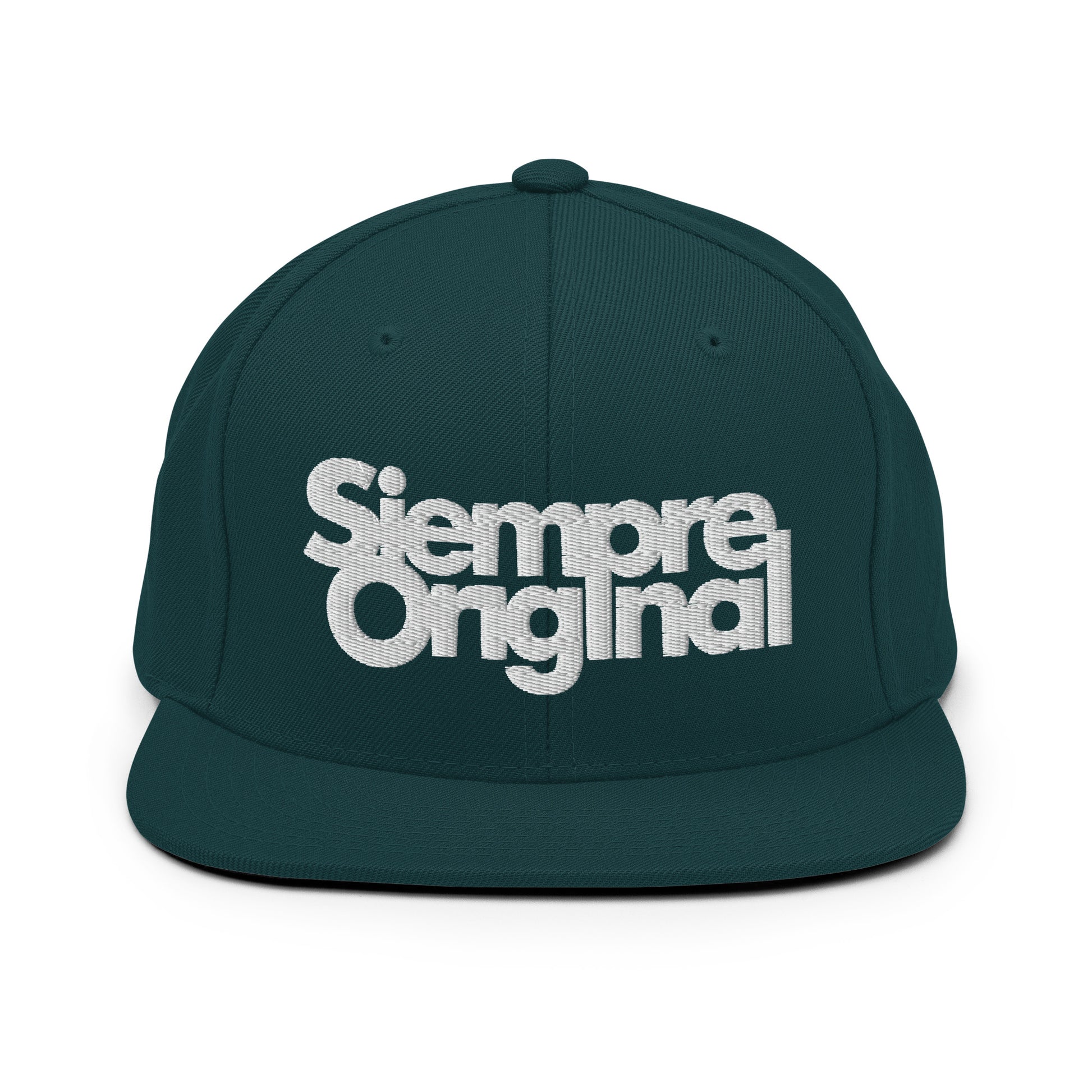 gorra snapback con logo siempre original verde oscuro