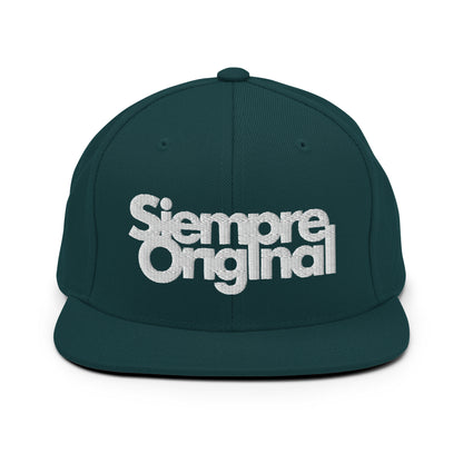 gorra snapback con logo siempre original verde oscuro
