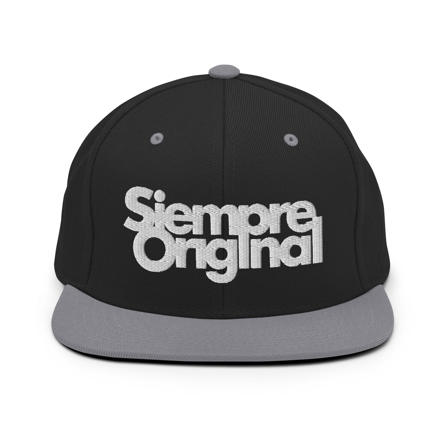 gorra snapback con logo siempre original negra y gris