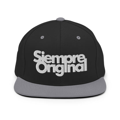 gorra snapback con logo siempre original negra y gris