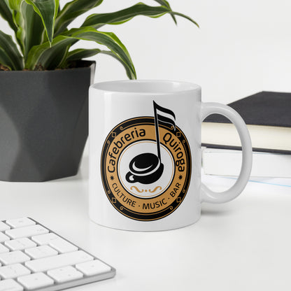 Taza blanca Cafebrería Quiroga de La que se avecina