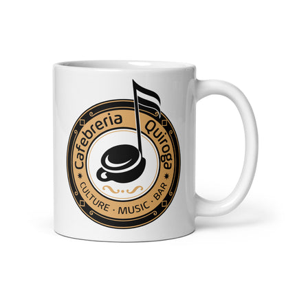 Taza blanca Cafebrería Quiroga de La que se avecina