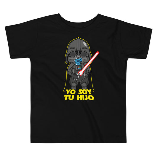 Camiseta de niño Yo Soy Tu Hijo con Darth Vader de Star Wars. Color negro.