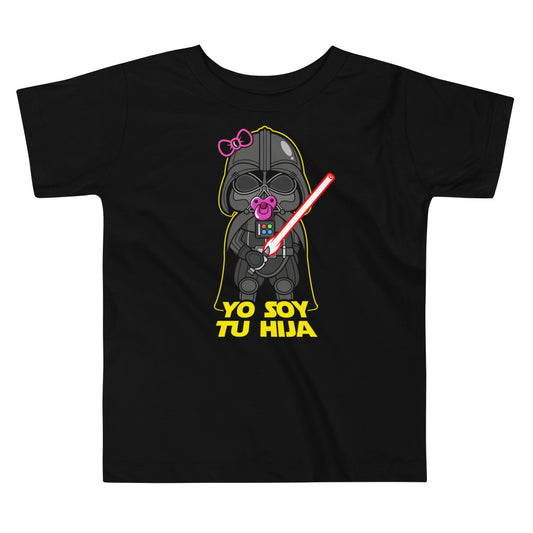 Camiseta de niño Yo Soy Tu Hija con Darth Vader de Star Wars. Color negro.