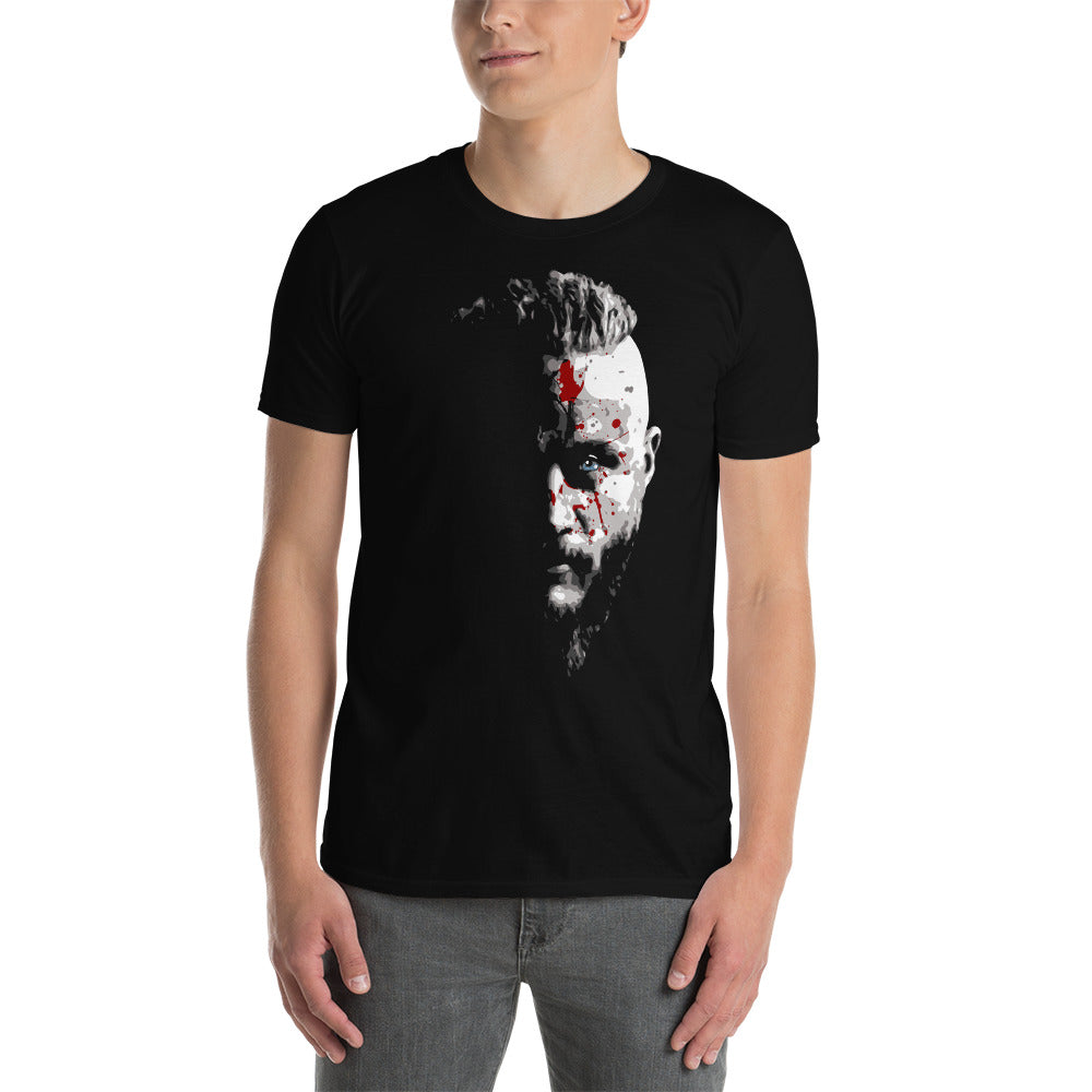 Camiseta de Ragnar Lodbrok de Vikings. Color Negro.