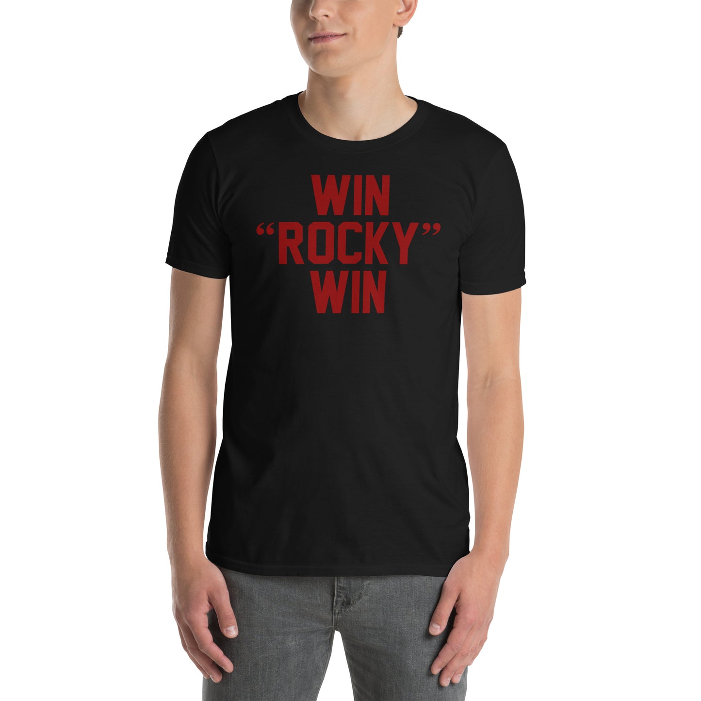 Camiseta Win Rocky Win de la película Rocky. Color negro.