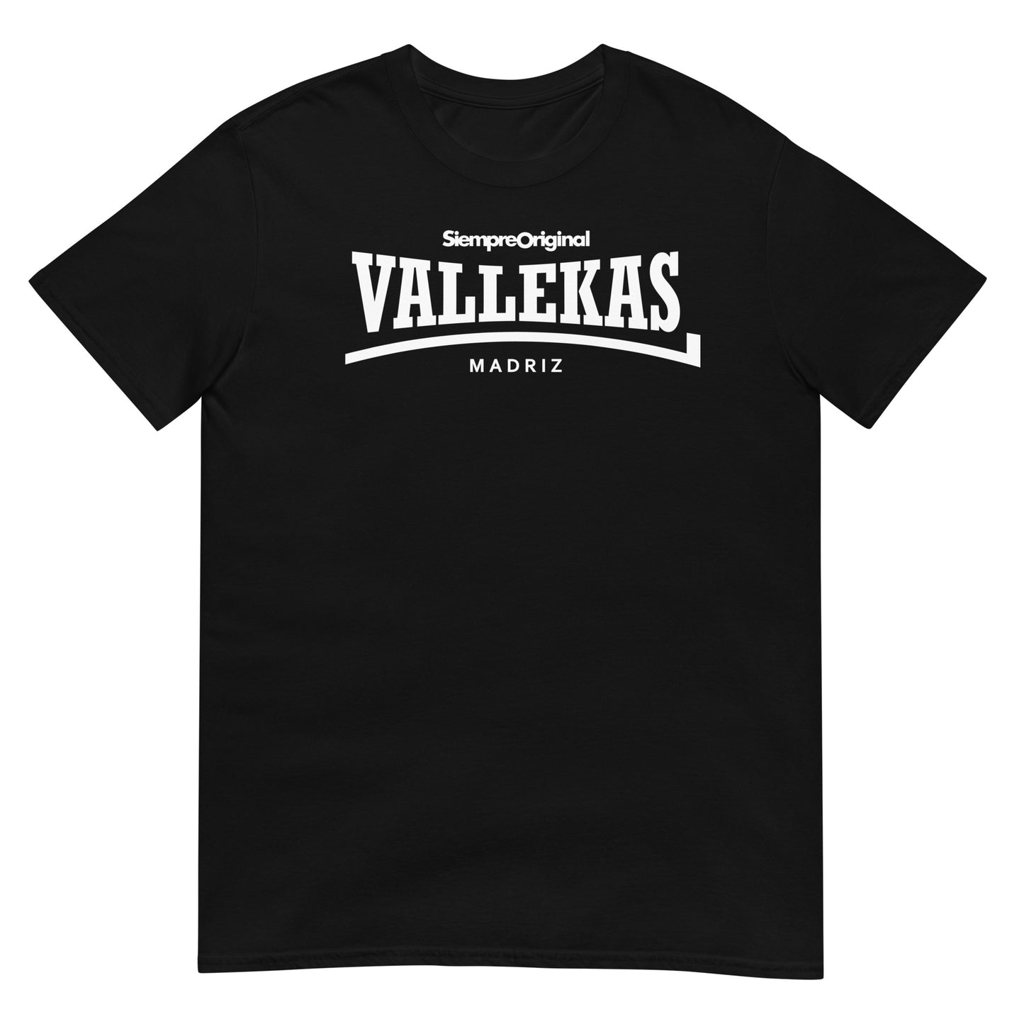 Camiseta del barrio de Vallecas - Madrid. Color Negro.