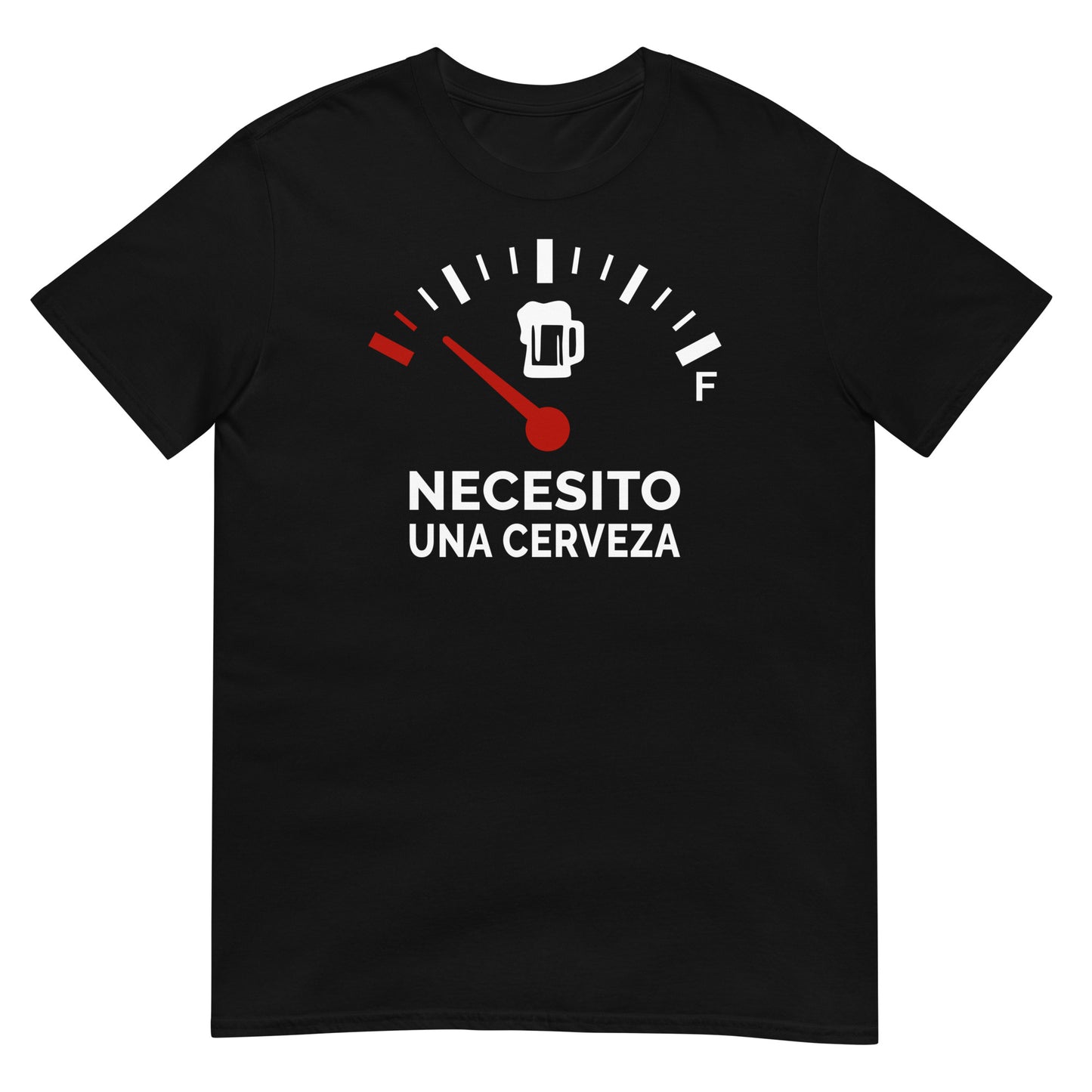 hombre con camiseta necesito una cerveza en color negro