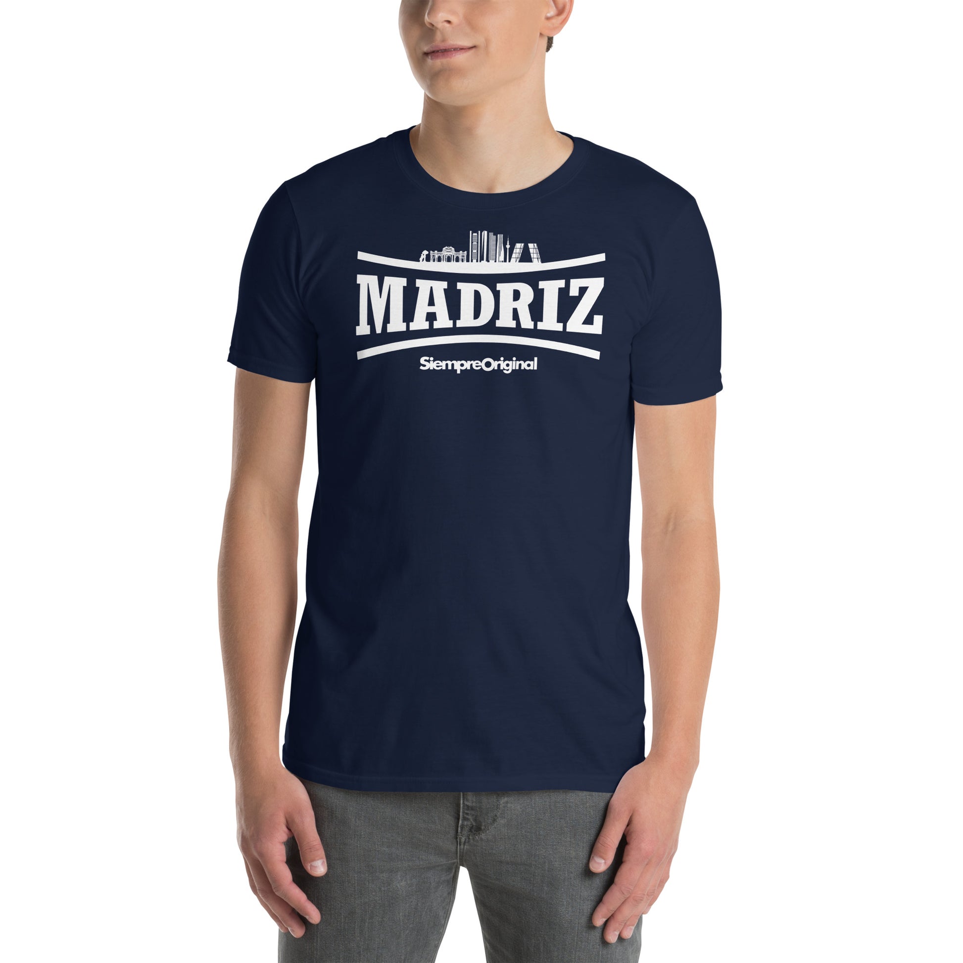 Camiseta de la ciudad de Madrid. Color Azul Marino.