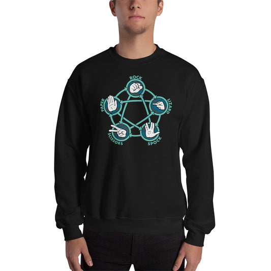 Sudadera Piedra, Papel, Tijera, Lagarto, Spock