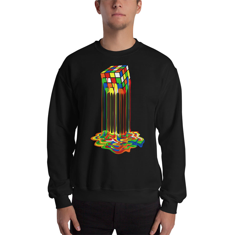 Sudadera Cubo De Rubik Derretido