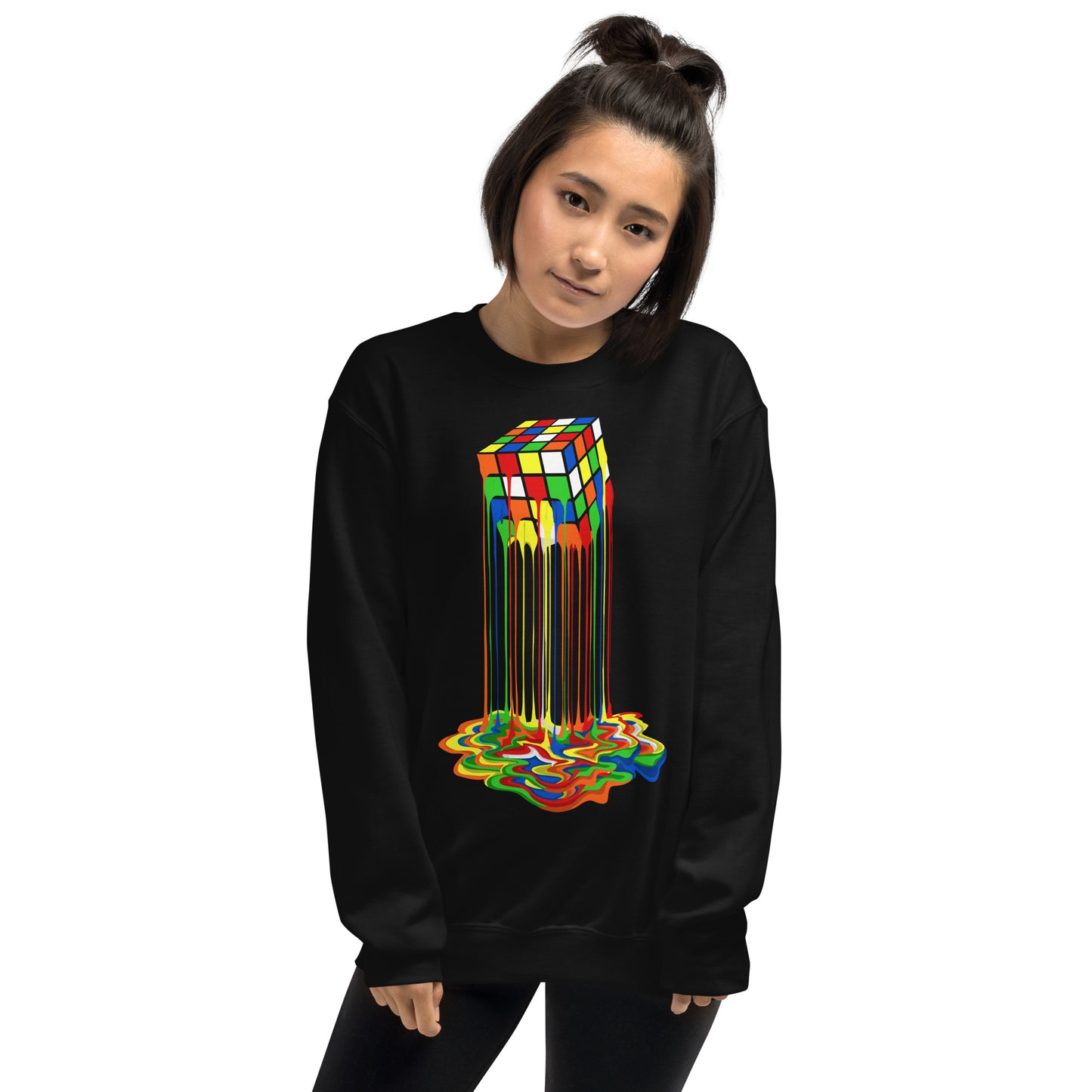 Sudadera Cubo De Rubik Derretido