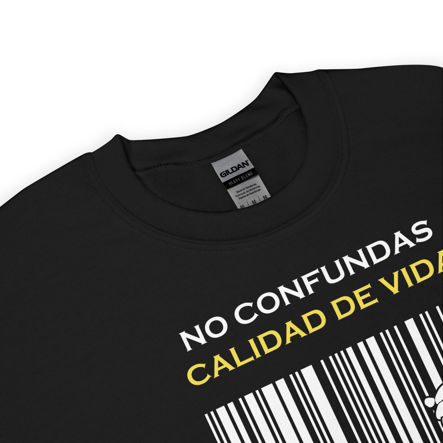 Sudadera No Confundas Calidad de Vida con Nivel de Consumo