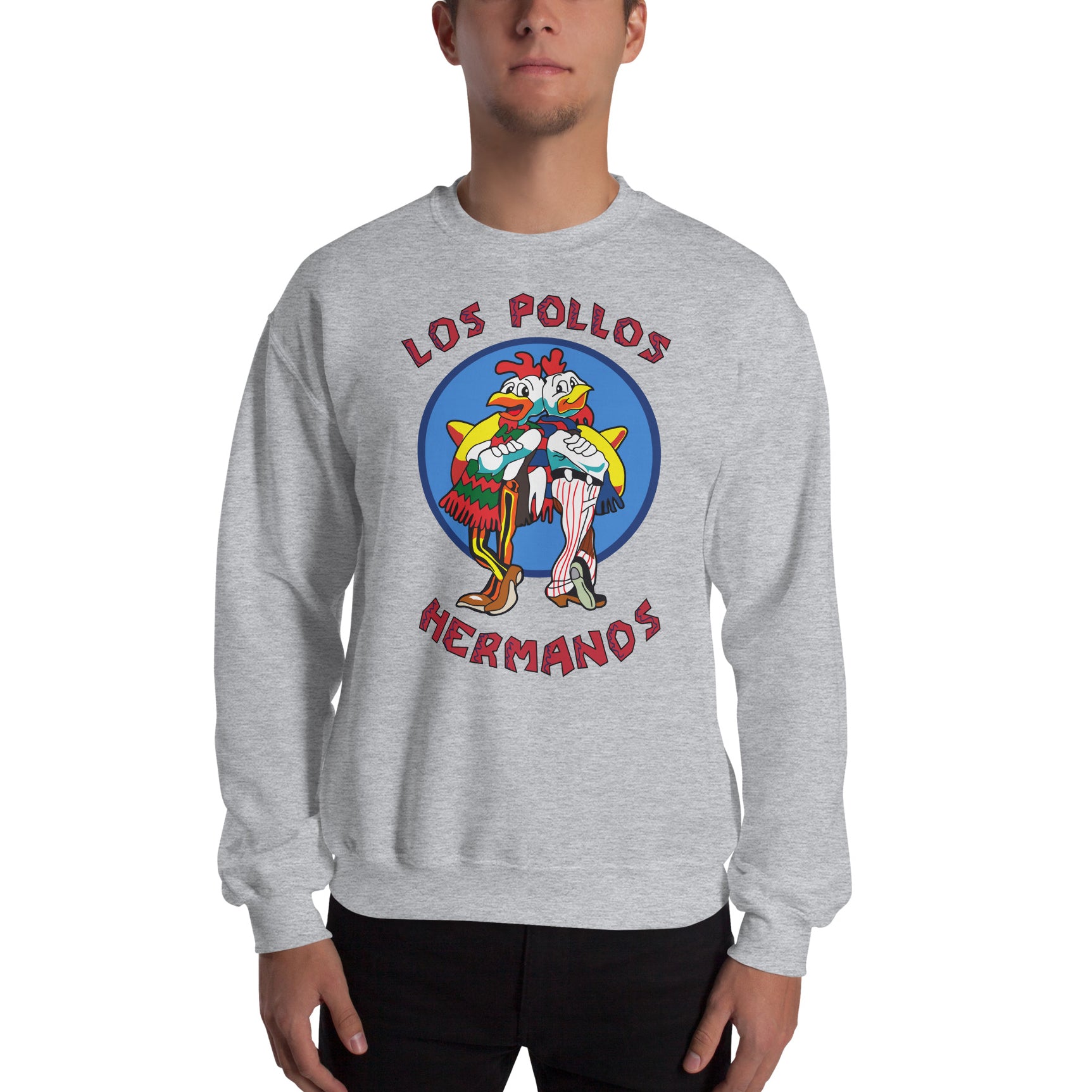 Sudadera de Los Pollos Hermanos de Breaking Bad. Color gris.