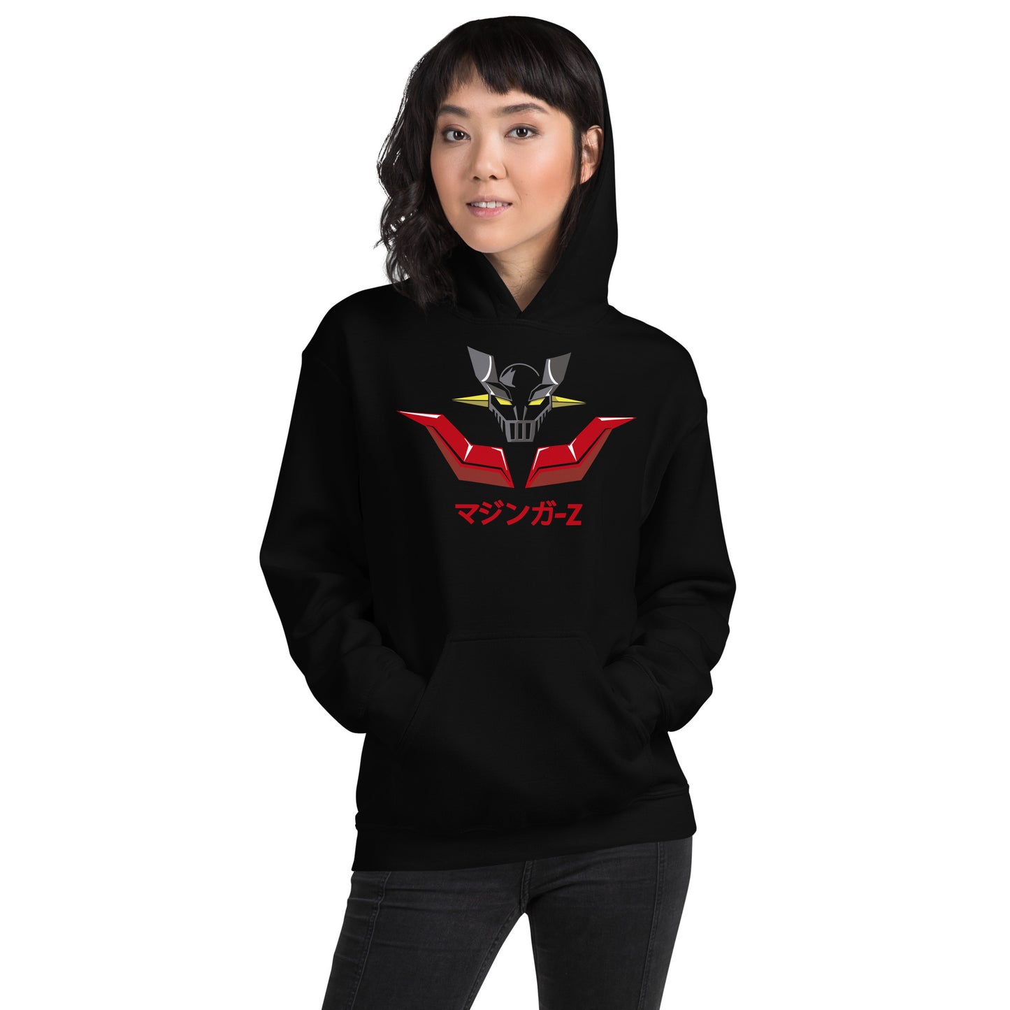 Sudadera con capucha de Mazinger Z. Color Negro.