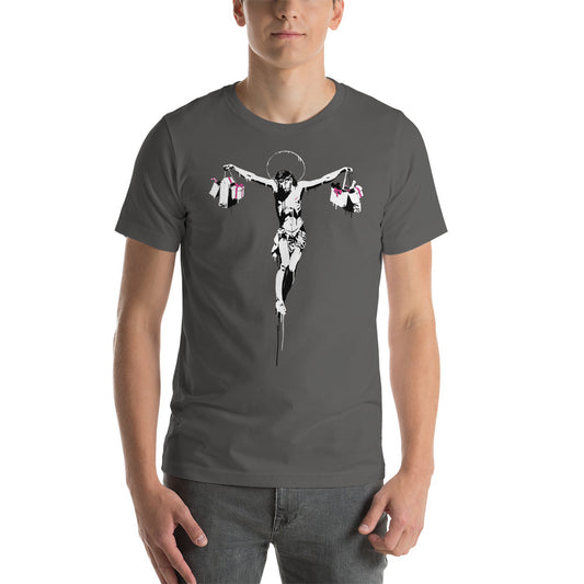 Camiseta Christ With Shopping Bags