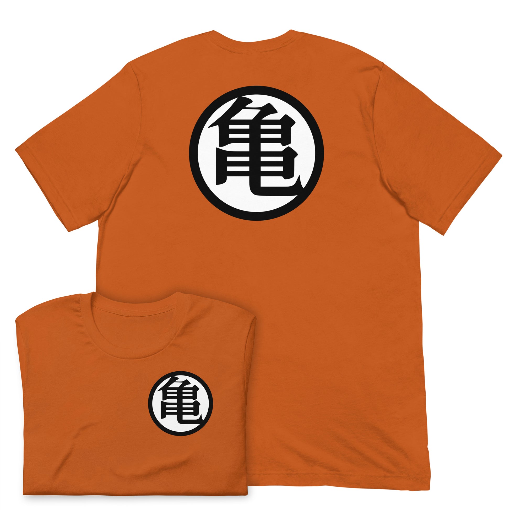 camiseta del uniforme de goku de bola de dragon en color naranja