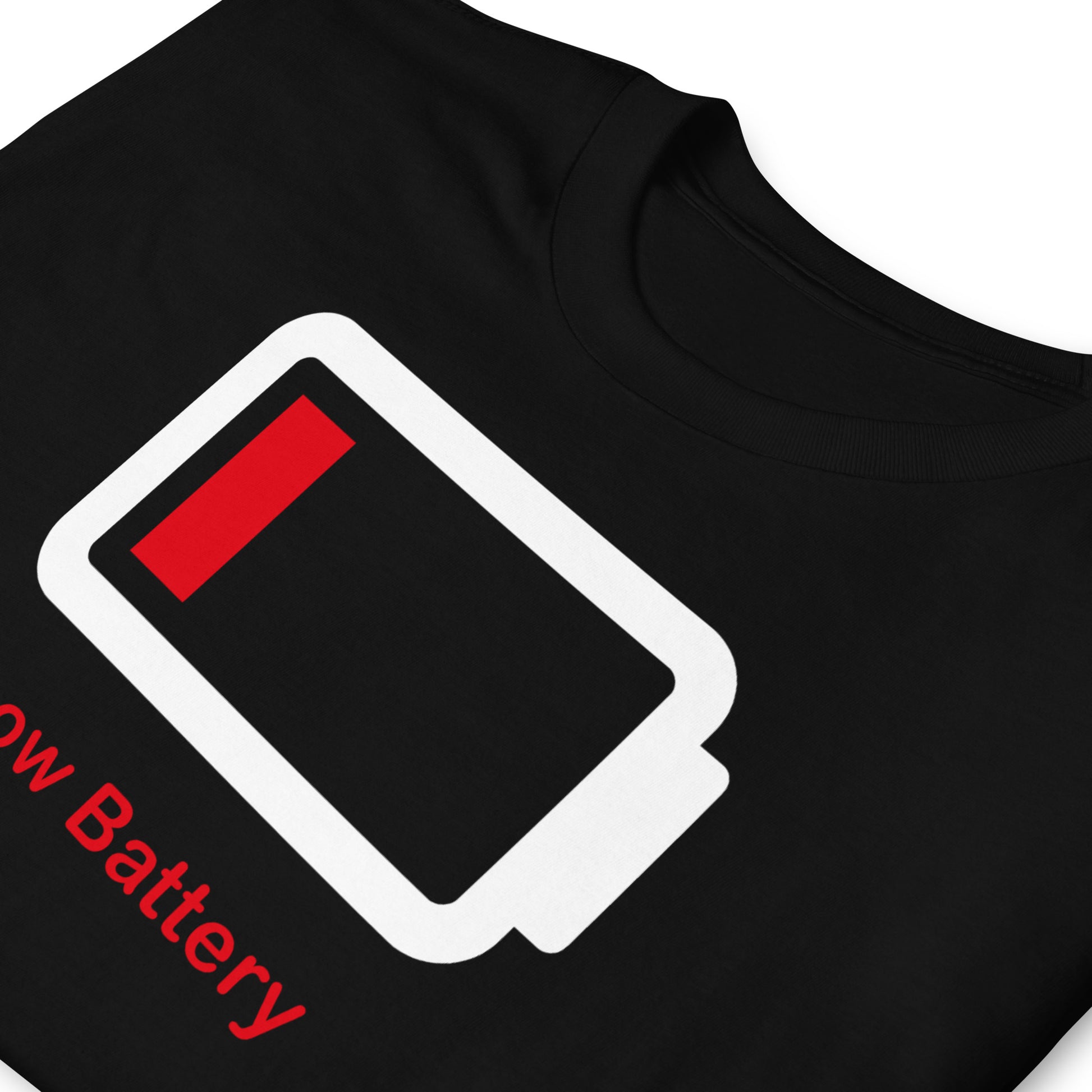 detalle de camiseta bateria baja en color negro