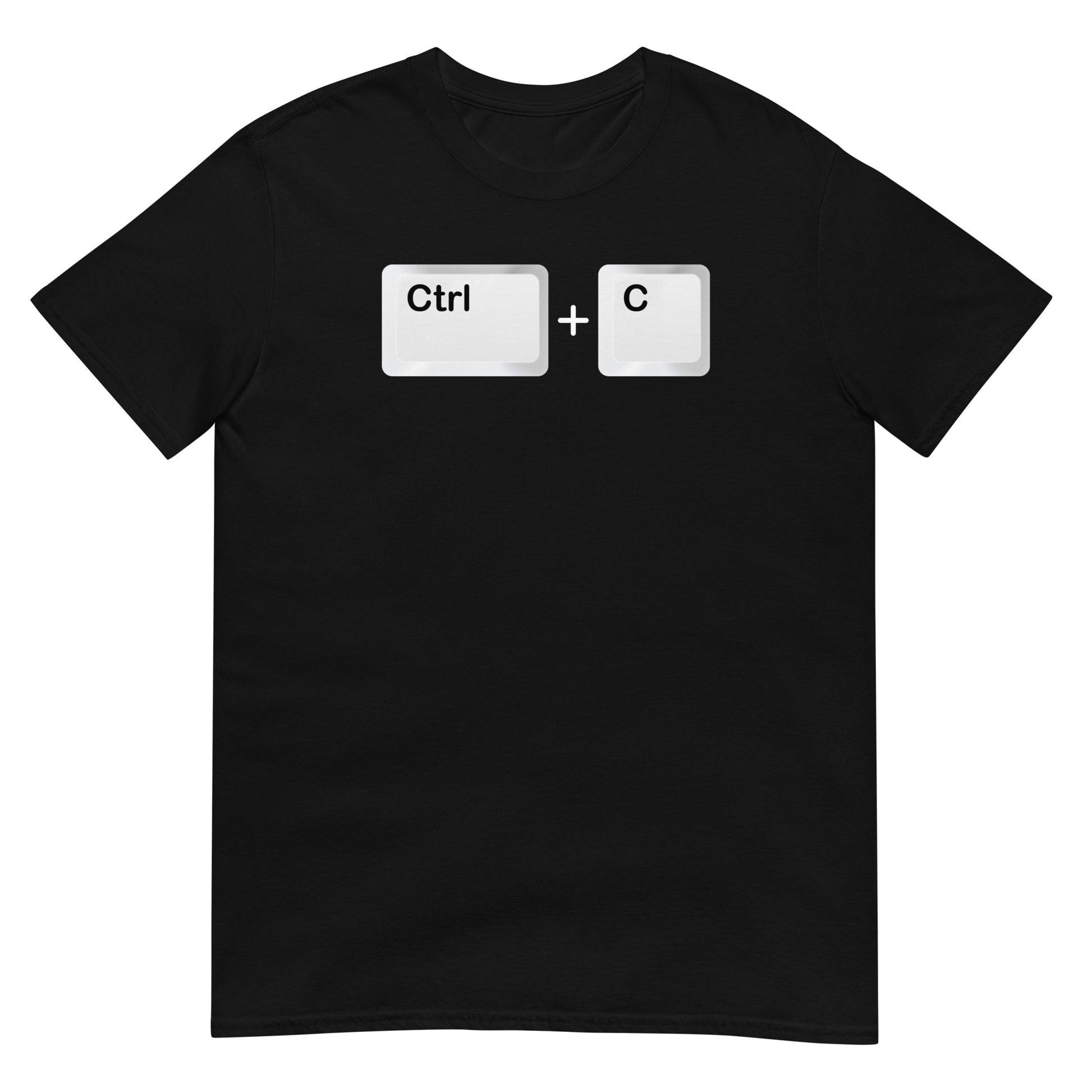 Camiseta con el comando Ctrl C - Copiar. Color negro.
